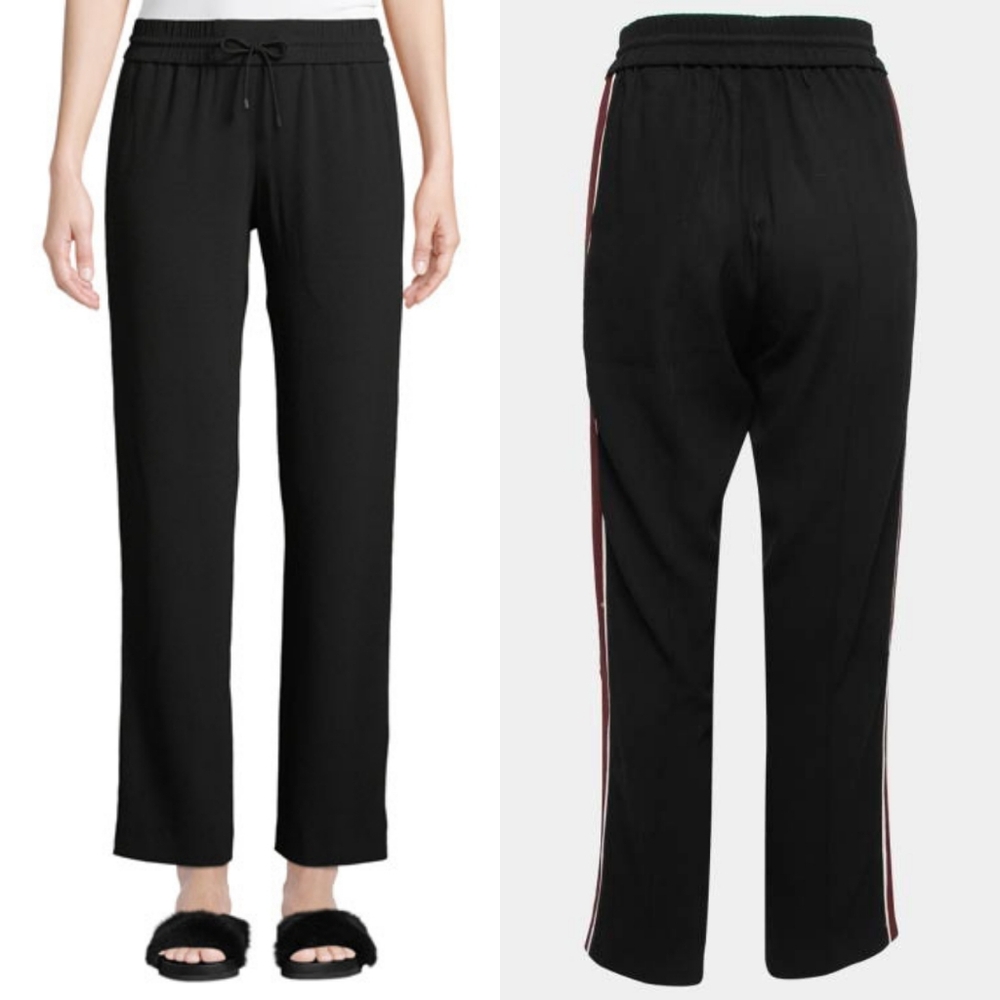 KENZO Paris Side-Stripe Drawstring Track Pants In Black 14.
